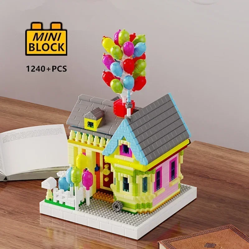 Building Block Mini - Micro-Mini-Block Ballon-Flughaus Freunde Straßenansicht Modellbausatz Bausteine