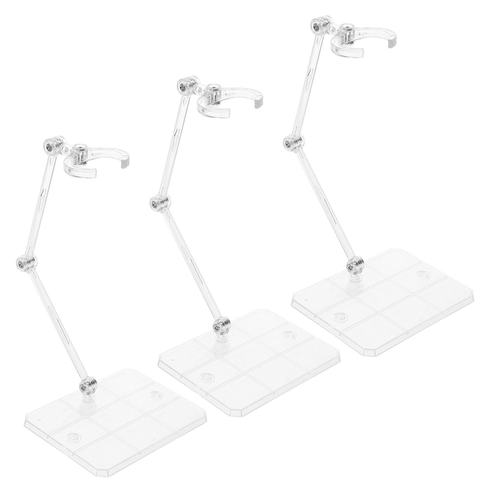 Action Figure Stand - 3 Stück transparente Figurenständer mit verstellbarer